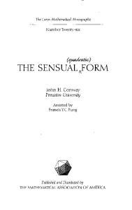 The Sensual (Quadratic) Form