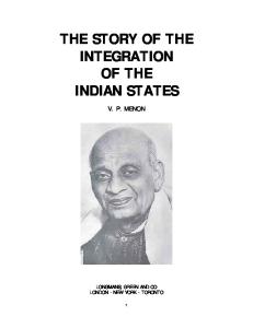 The Story of the Integration of the Indian States