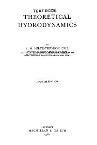 Theoretical Hydrodynamics, 4th Ed