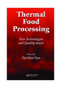 Thermal Food Processing New Technologies and Quality Issues