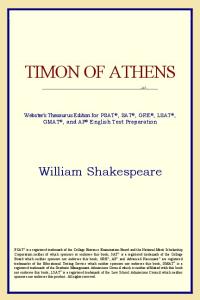 Timon of Athens (Webster's Thesaurus Edition)