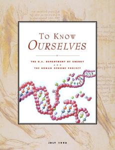 To know ourselves