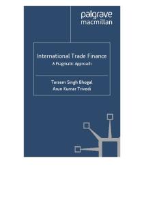 Trade Finance: A Pragmatic Approach