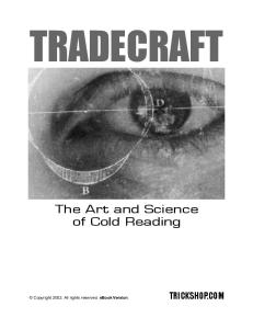 Tradecraft : The Art and Science of Cold Reading