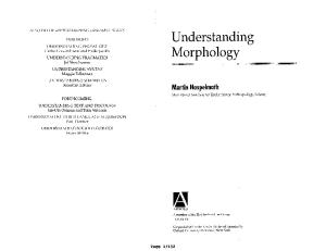 Understanding Morphology (Understanding Language)