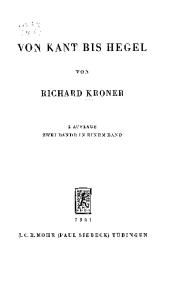 Von Kant bis Hegel 1   2  ( 2nd Ed. 1961 )