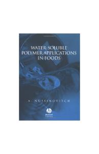 Water-Soluble Polymer Applications in Foods