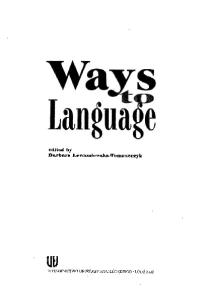 Ways to language