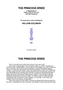 William Goldman - The Princess Bride