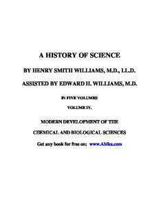 Williams, Henry Smith - A History of Science (volume 4)
