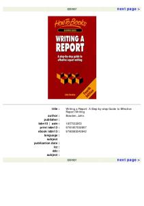 Writing a Report: Step-by-step Guide to Effective Report Writing