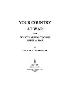 Your country at war and what happens to you after a war